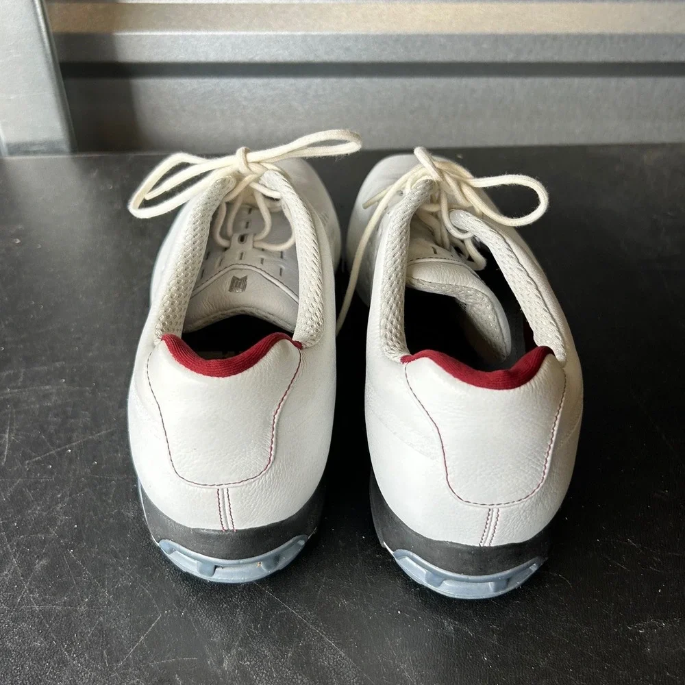 Nike Sport Performance White Leather Golf Shoes 314830-111 Mens Size 10